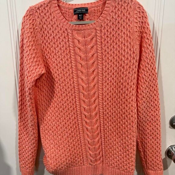 Lands' End Sweaters - Lands-end Women's Pink and Orange Jumper